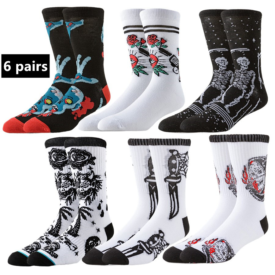 Outdoor Sport Dress - 6 Pares de Meias Esportivas Unissex