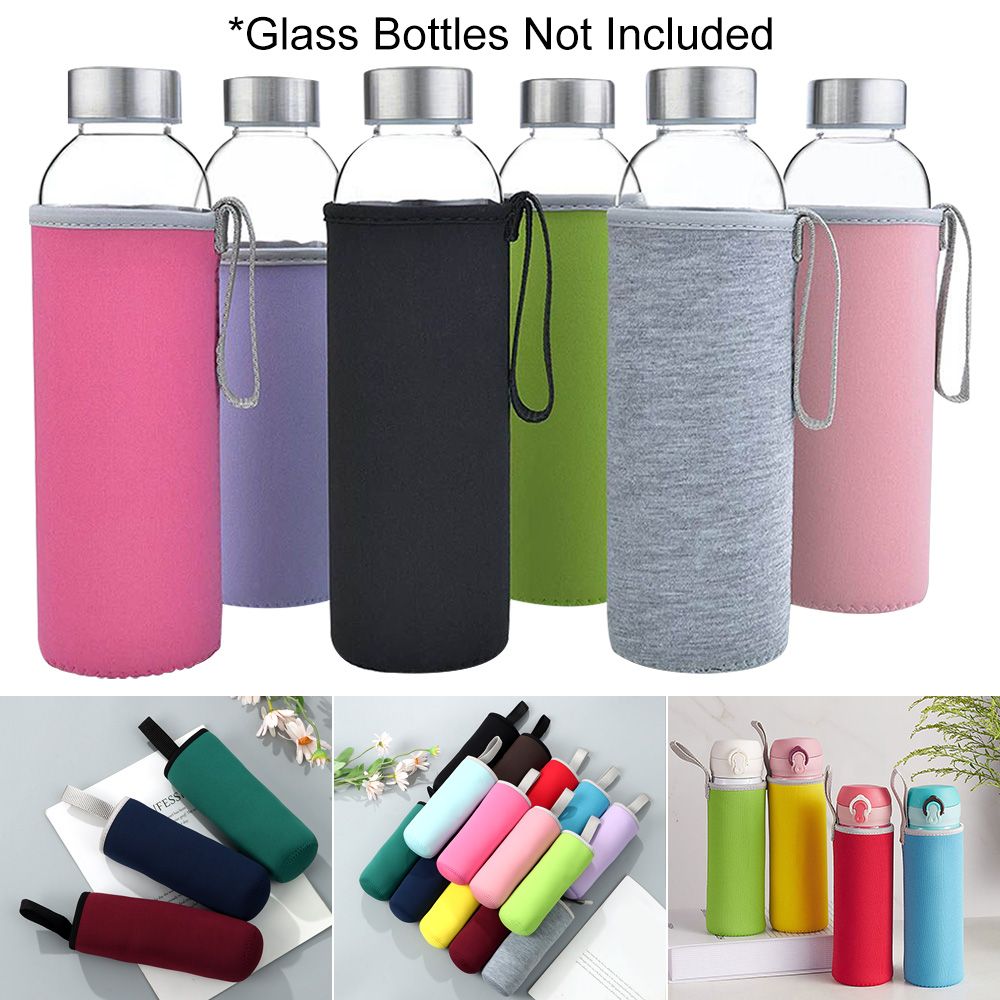Outdoor Sport Glass Water Bottle - Bolsa Esportiva para Exterior, Capa Portátil