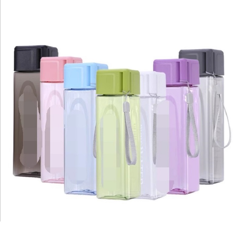 Outdoor Sport Glass Water Bottle - 450ml, 1 peça de vidro quadrado