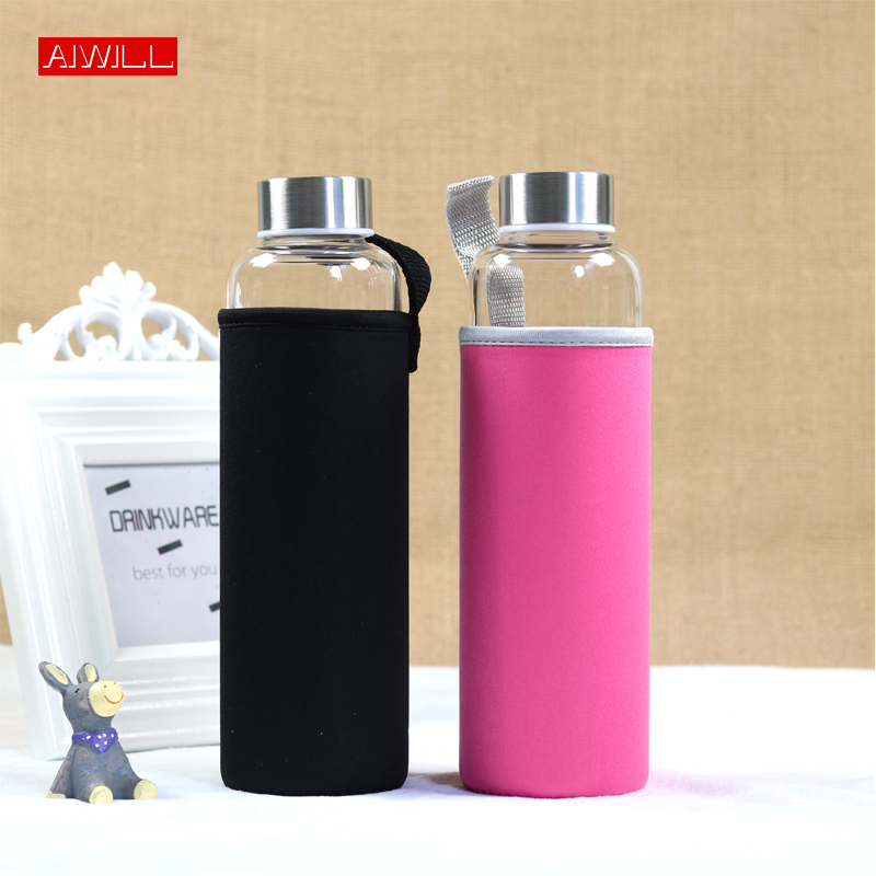 Outdoor Sport Glass Water Bottle - Garrafa de água esportiva de vidro