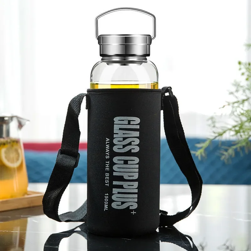 Garrafa de água de vidro de 2l - Outdoor Sport Glass Water Bottle avaliação e preço