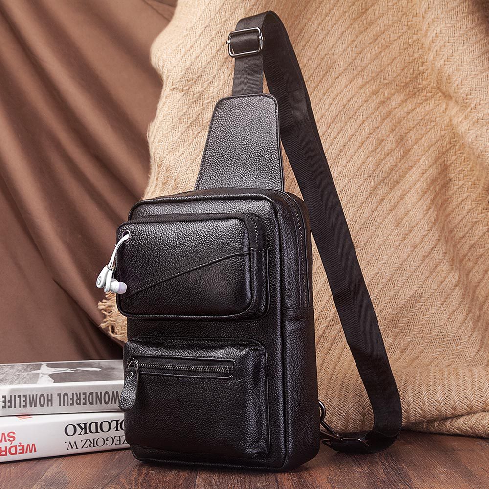 Bolsa Peito de Couro Real Mult - Outdoor Sport Bag avaliação e preço