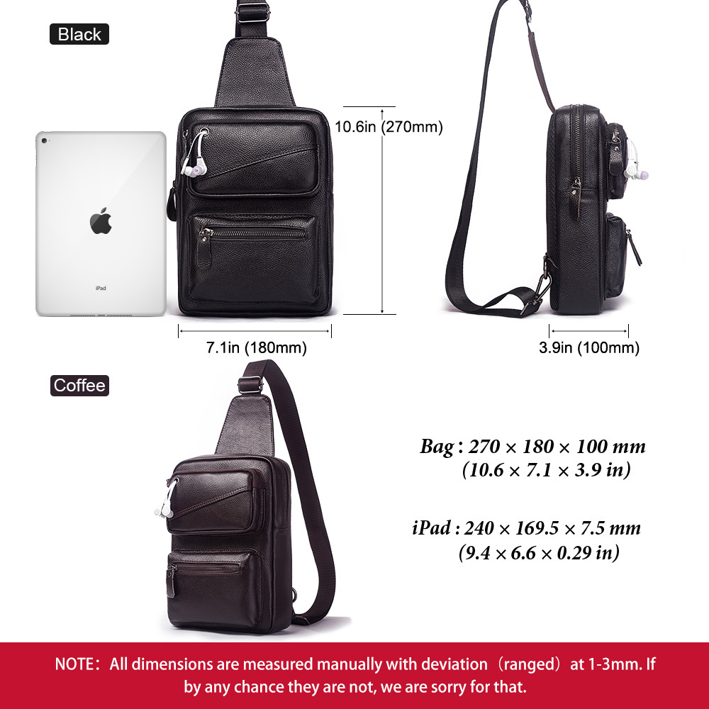 Bolsa Peito de Couro Real Mult - Outdoor Sport Bag avaliação e preço