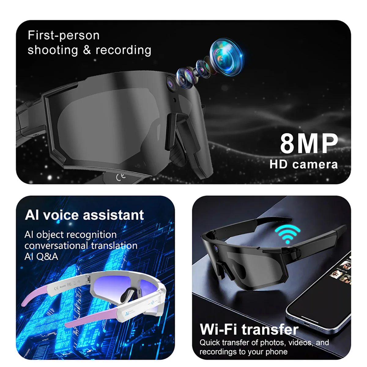 Óculos de Sol Inteligentes com - Outdoor Sport Camera avaliação e preço